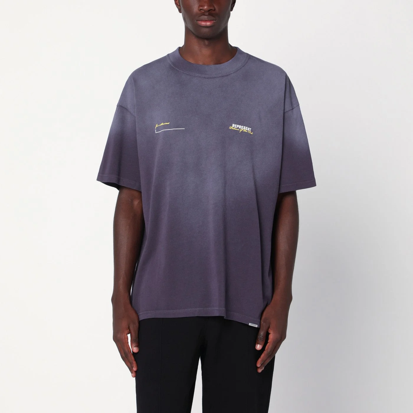 Plum faded T-shirt with logo - 1