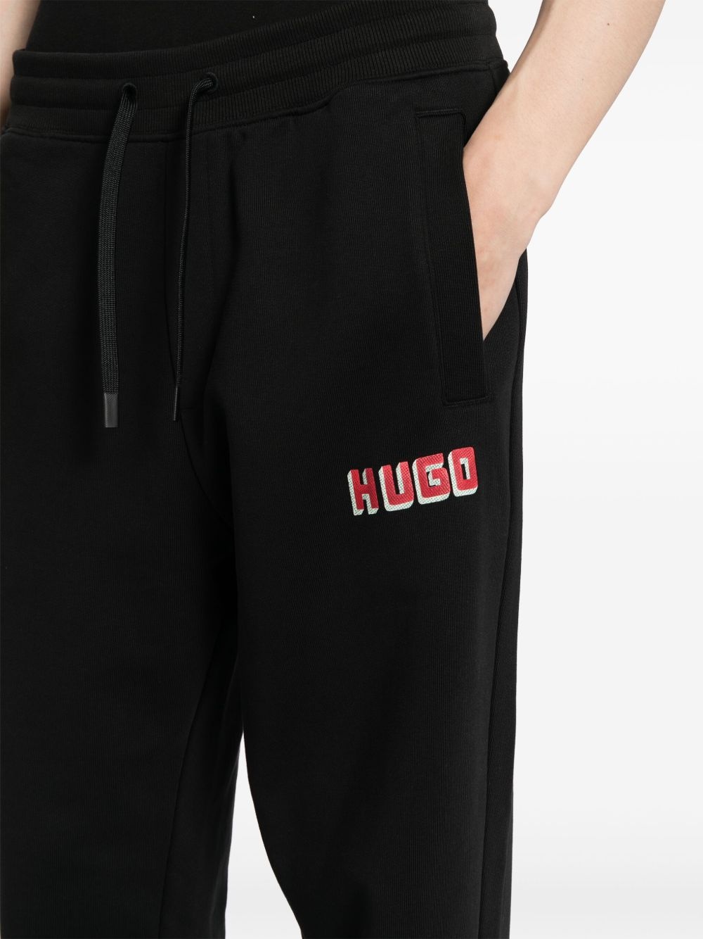 logo-print cotton track pants - 5