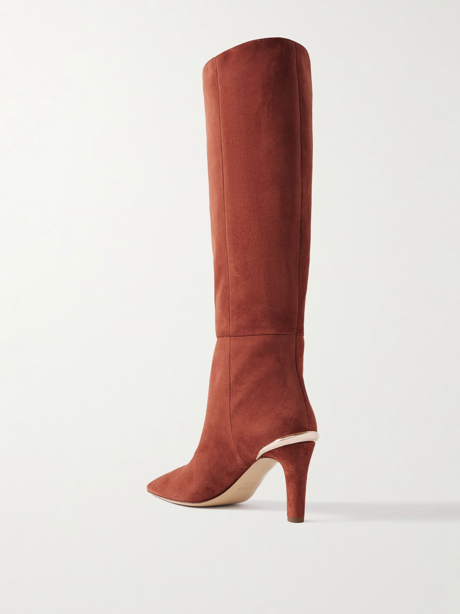Aura suede knee boots Claret - 3