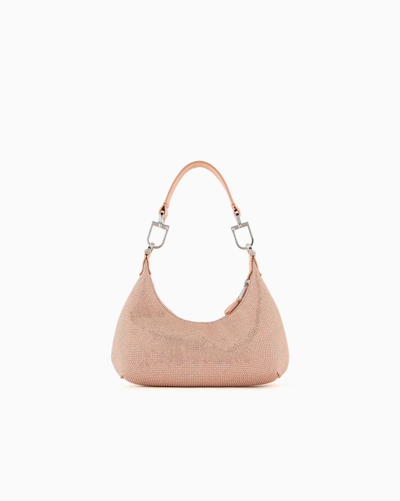 La Prima satin and rhinestone mini hobo bag 3