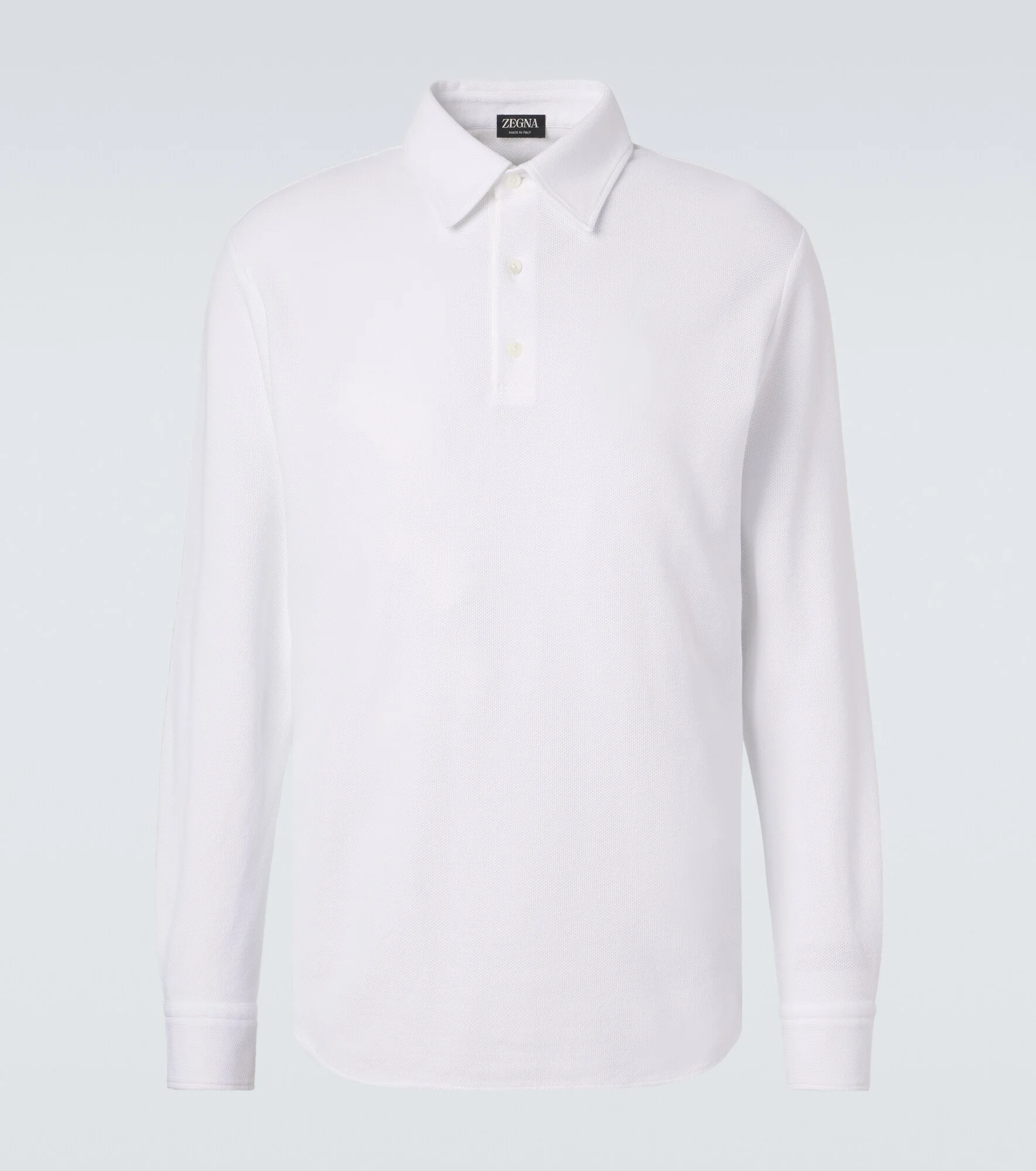 Cotton piqué polo shirt - 1