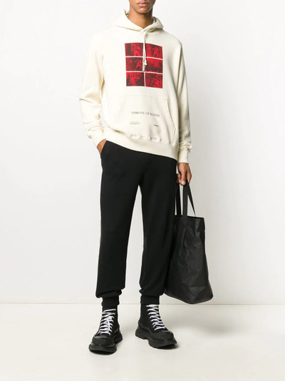 UNDERCOVER graphic print drawstring hoodie outlook