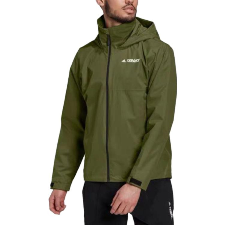 adidas Terrex Mt Rr Jacket waterproof Sports Outdoor Hooded Jacket Green GU6485 - 6
