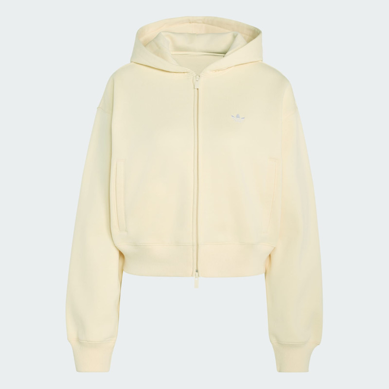 ESSENTIALS FLEECE CROPPED FZ HOODIE 1