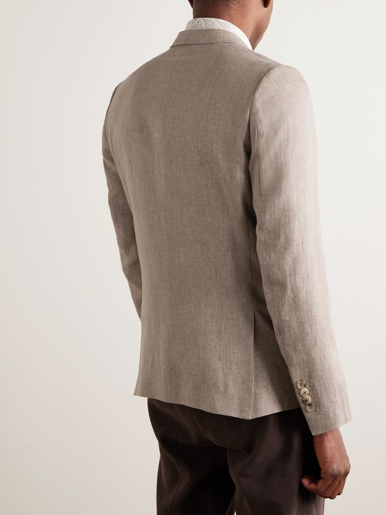 Delave Linen Blazer Mushroom - 3