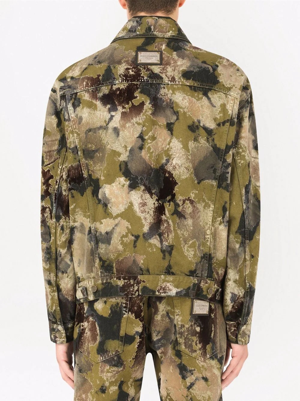 camouflage button-up jacket - 4