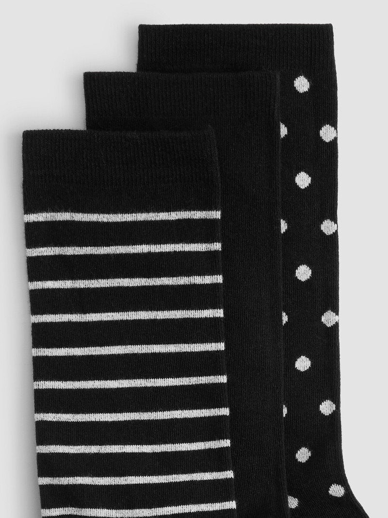 EILEEN FISHER Cotton Trouser Sock 3-Pack outlook
