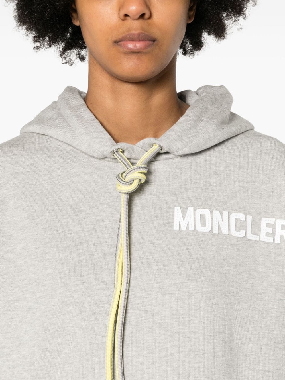 logo-embroidered cotton hoodie - 5