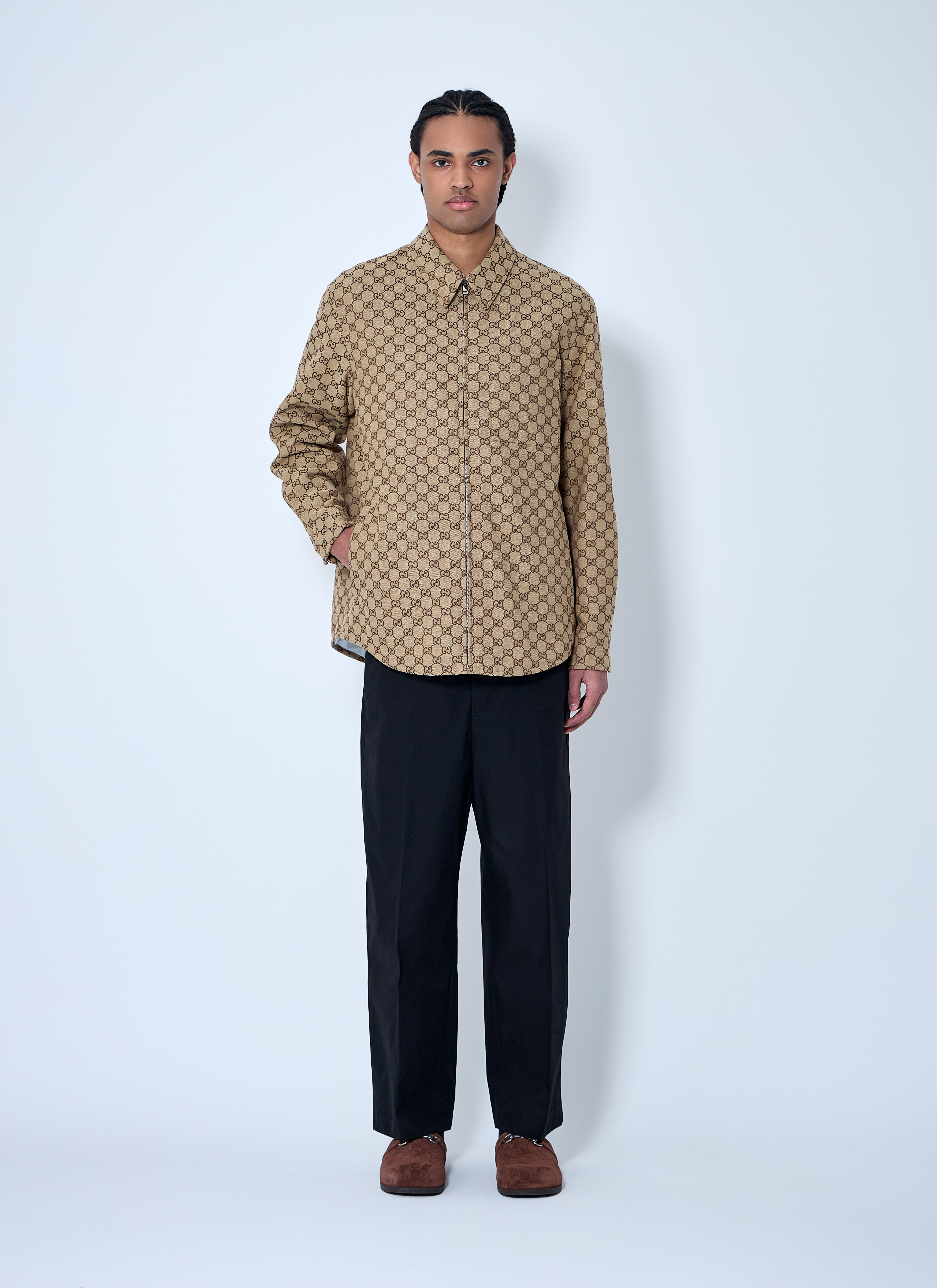 Gucci Men Gg Canvas Overshirt - 2