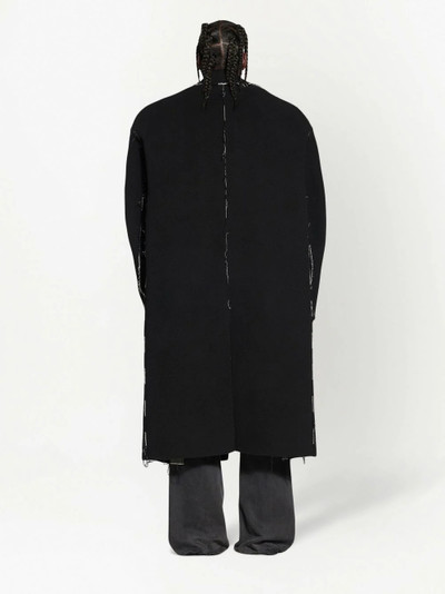 BALENCIAGA raw-edge oversized coat outlook