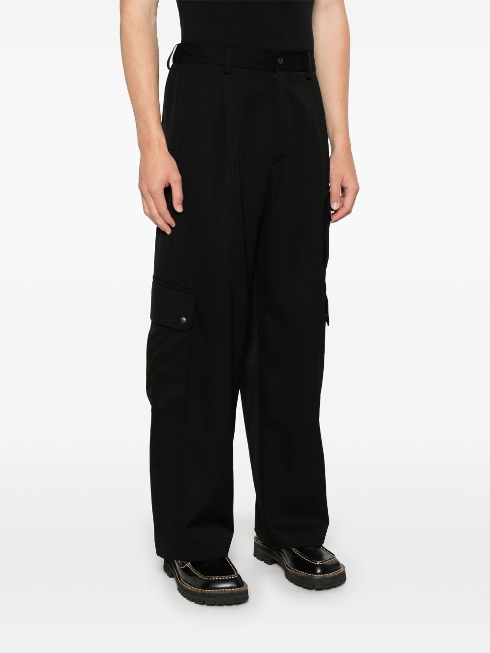 wide-leg cargo pants - 3