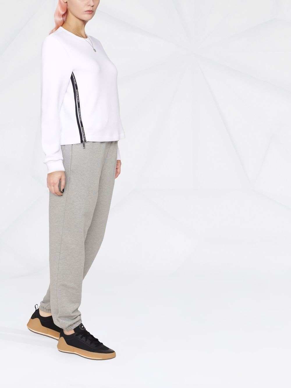 logo-trim long-sleeved sweatshirt - 3