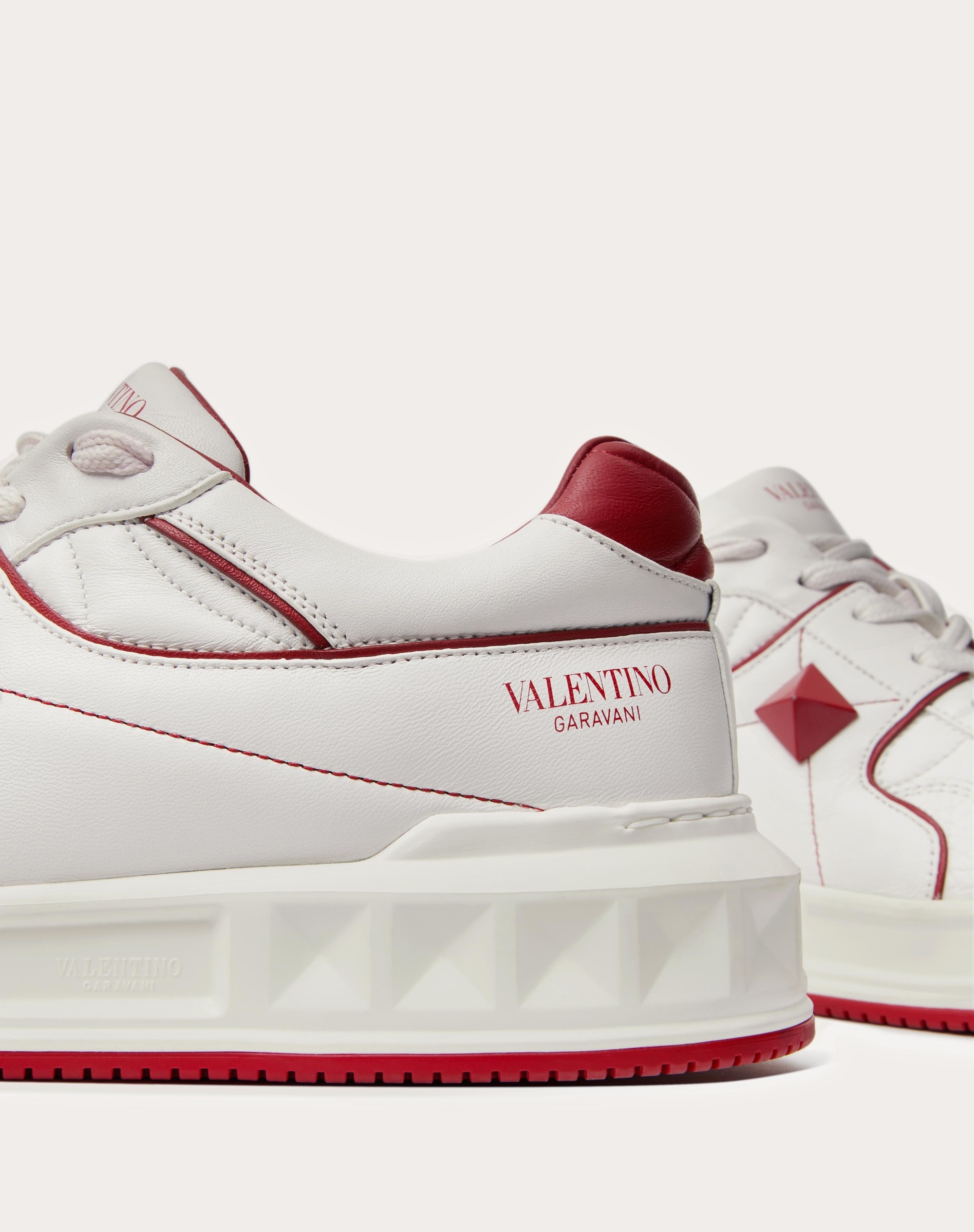 ONE STUD LOW-TOP CALFSKIN SNEAKER - 5