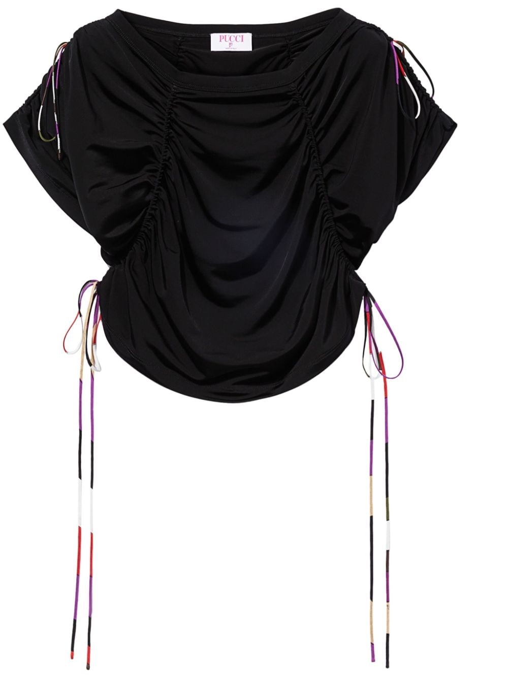 contrasting-trim cropped top - 1