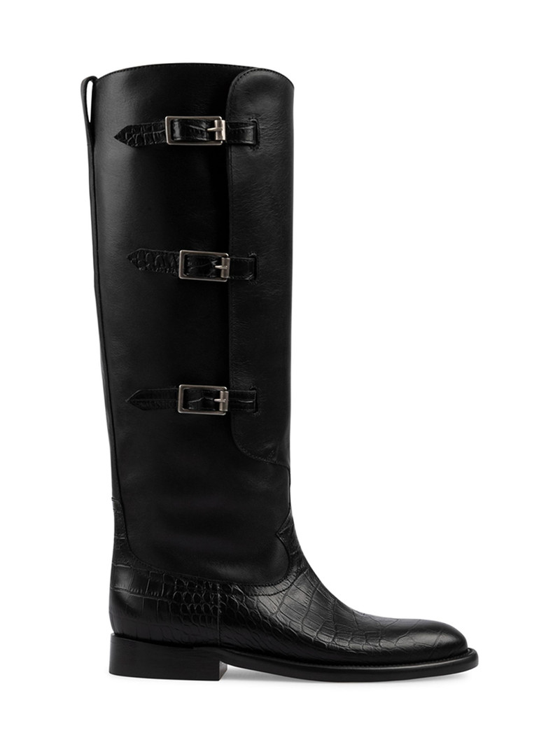 20mm 몬타나 Buckle crocodile 돋을새김된 부츠 1