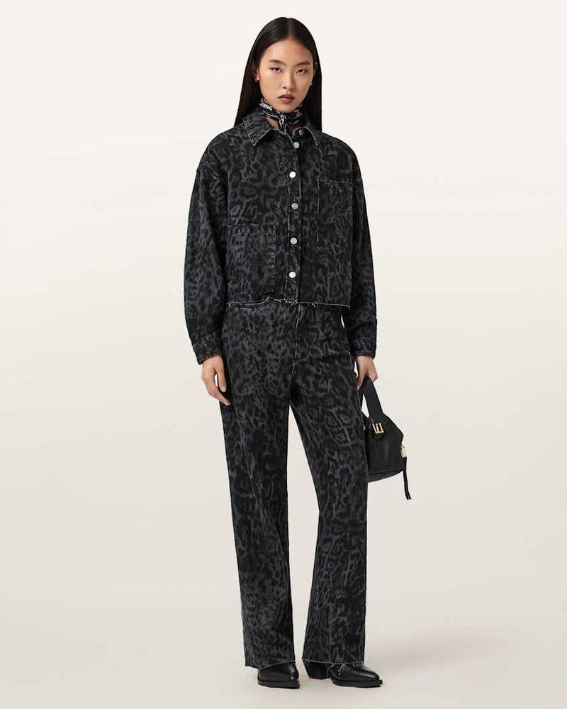 BLAKE WIDE LEG LEOPARD PRINT JEANS 7