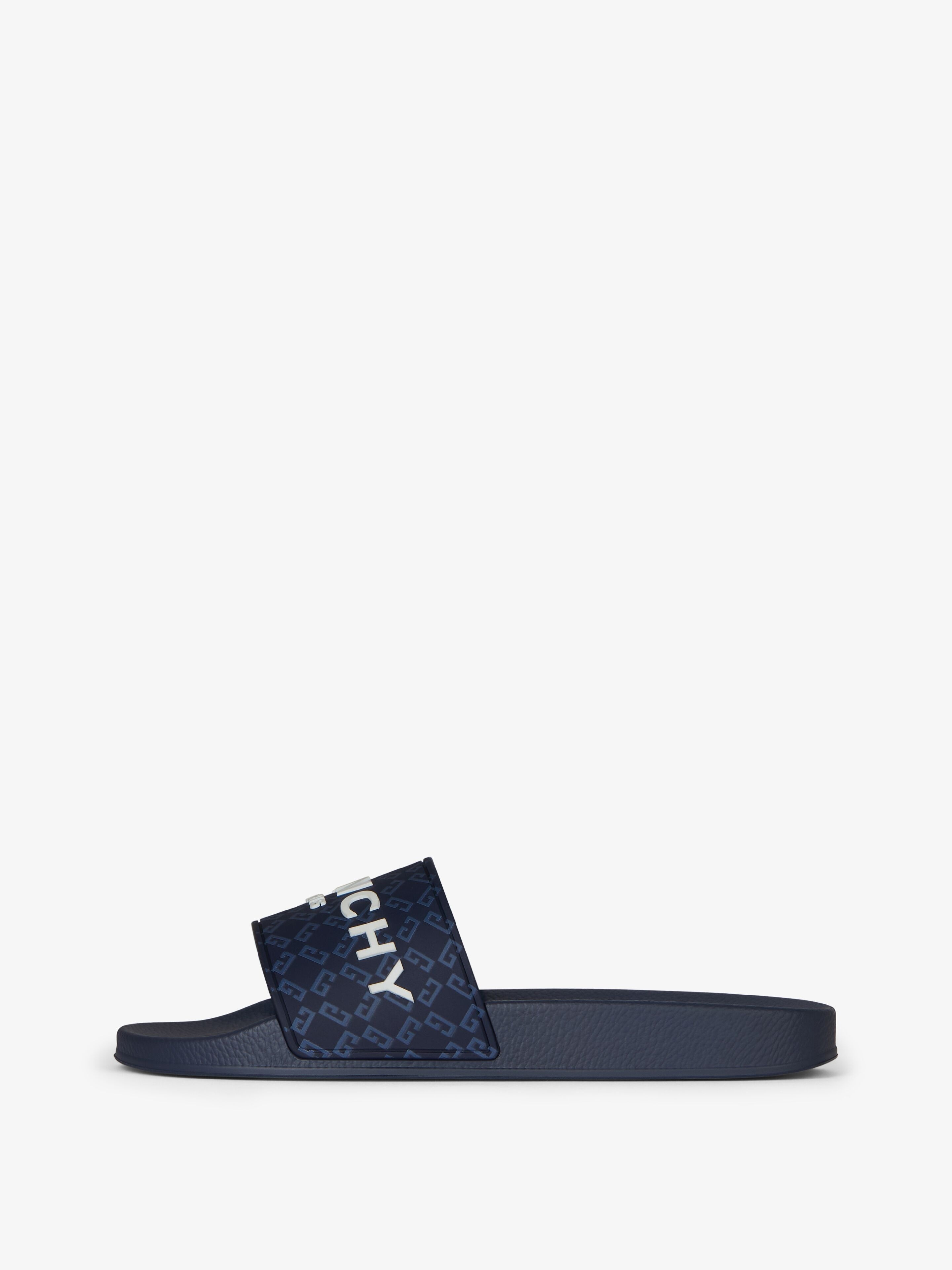 SLIDE FLAT SANDALS IN MONOGRAM 72 RUBBER - 3