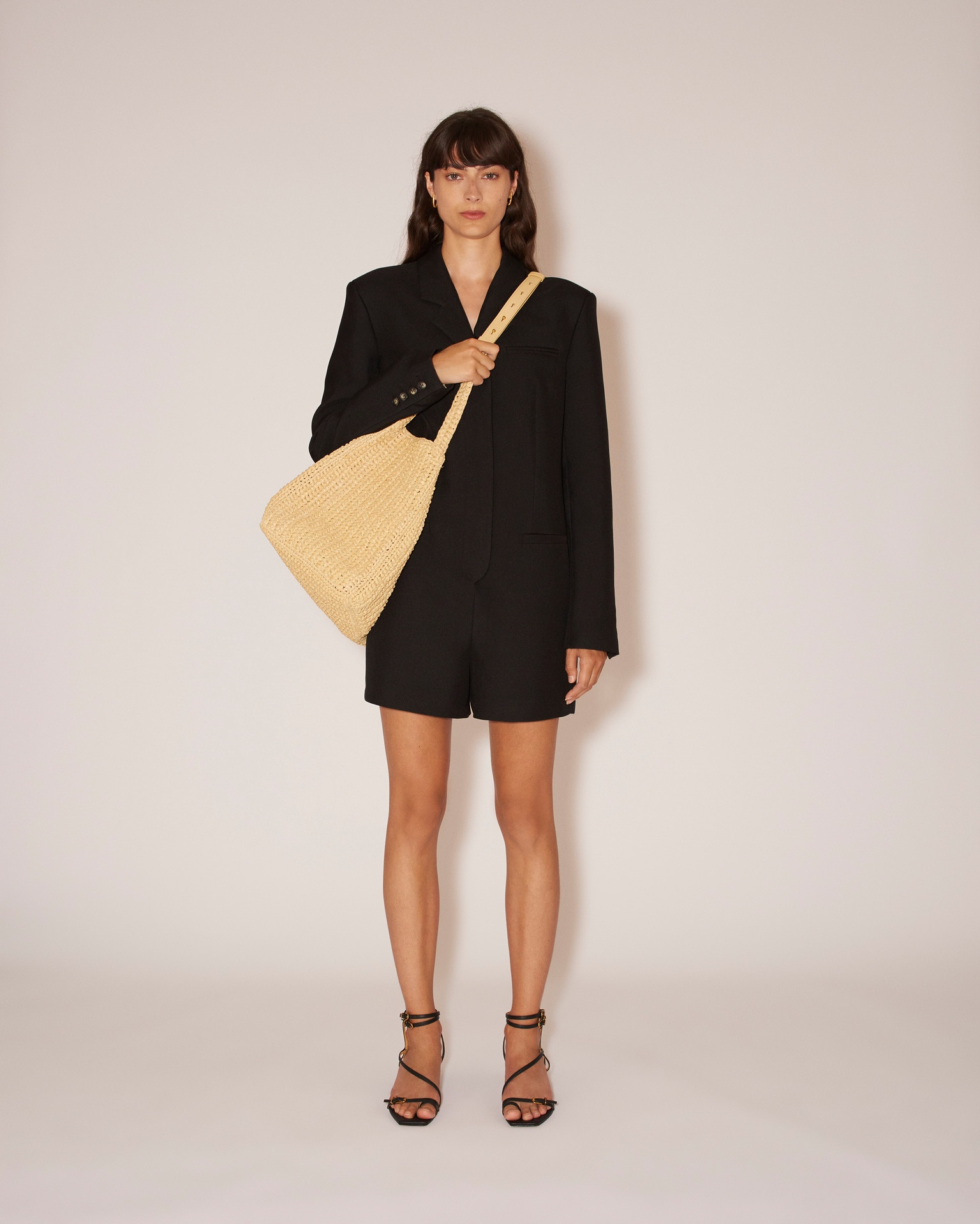 JACORY - Double suiting single breasted playsuit - Black - 2