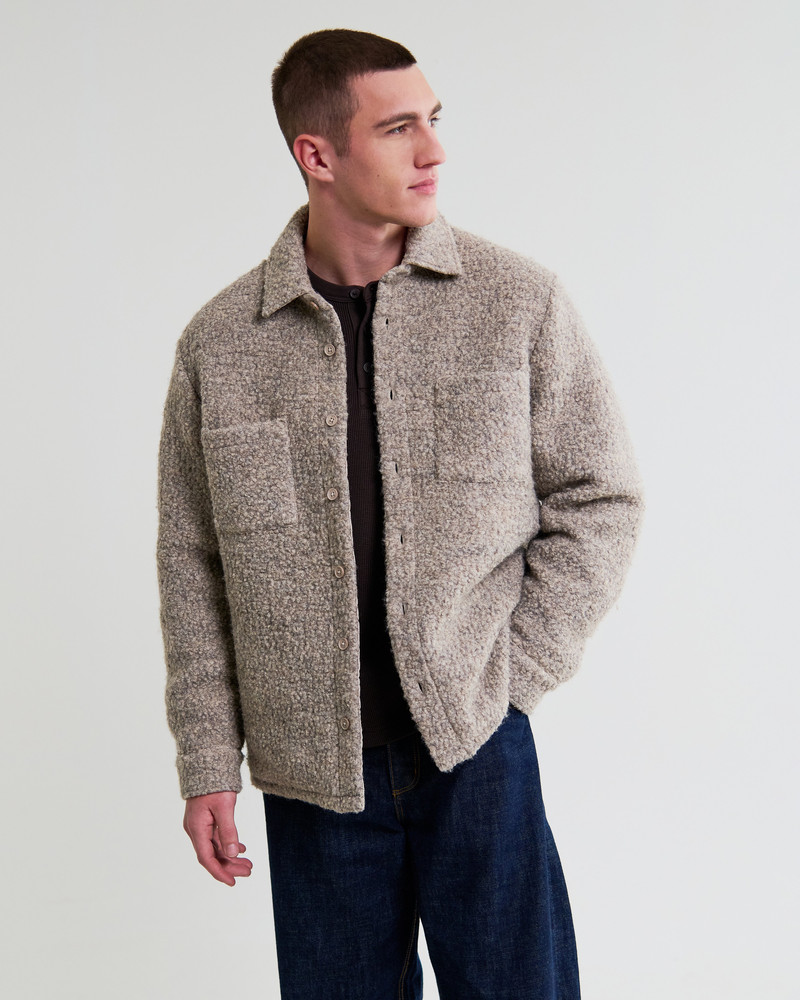 Mount - Natural Reversible Boucle Wool Overshirt 2