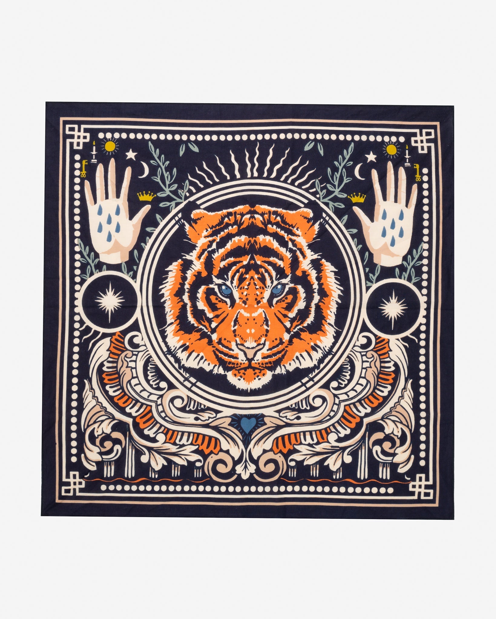 FELIX GREEN ORGANIC COTTON "UNTITLED" BANDANA - TIGER - 1