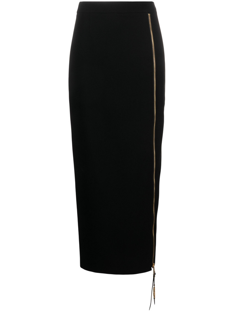 logo-lettering straight midi skirt 1
