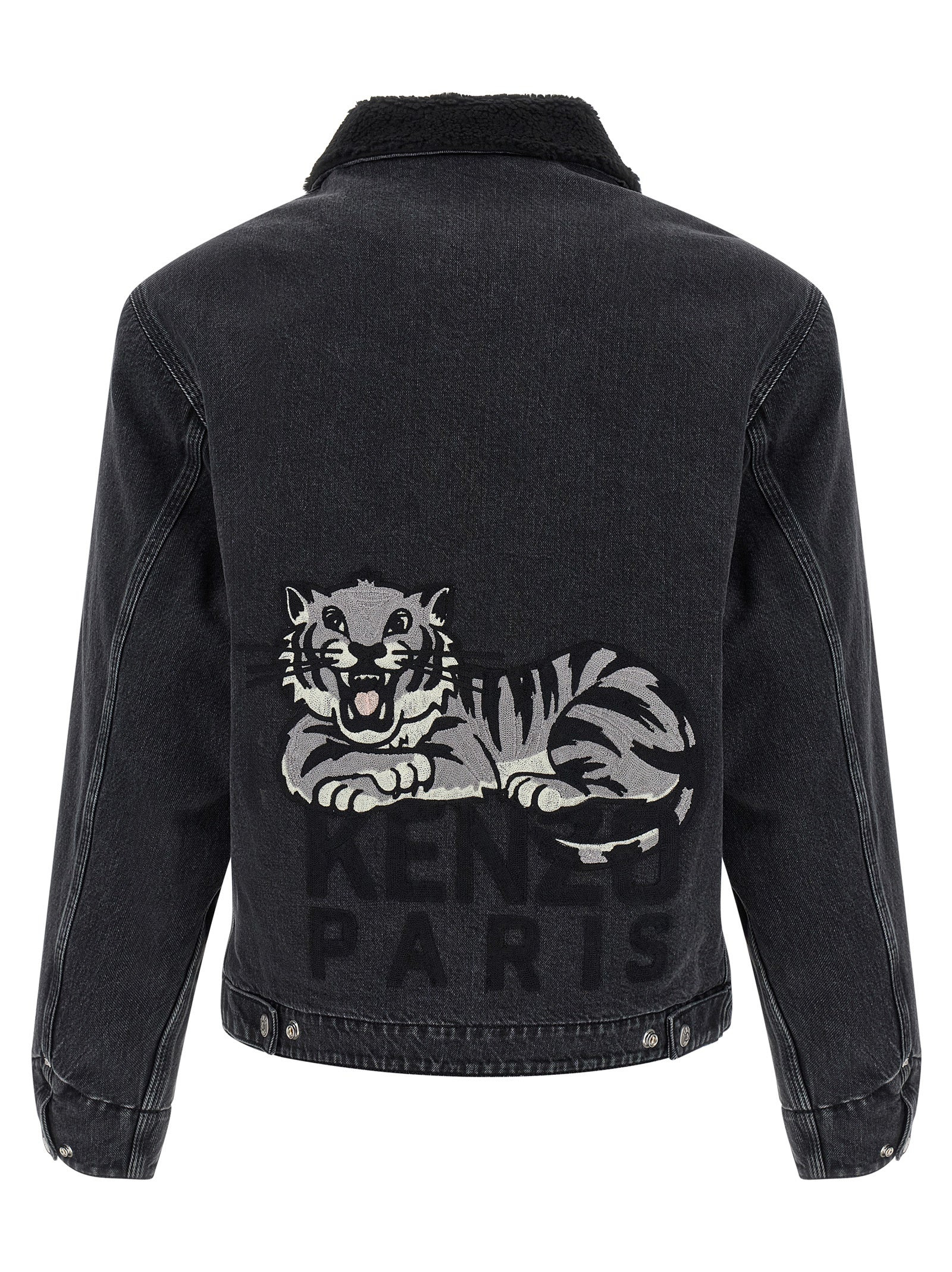 Kenzo Happy Tiger Puffer Jackets Black - 2