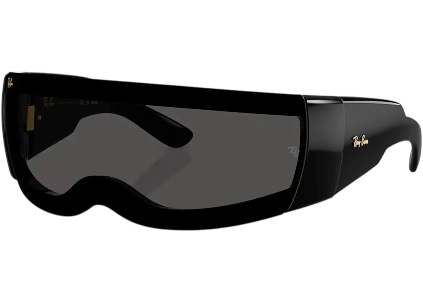Ray-Ban x A$AP Ultra Wrap 002 Next Generation Collection Sunglasses Polished Black Green Mirror Silv - 1