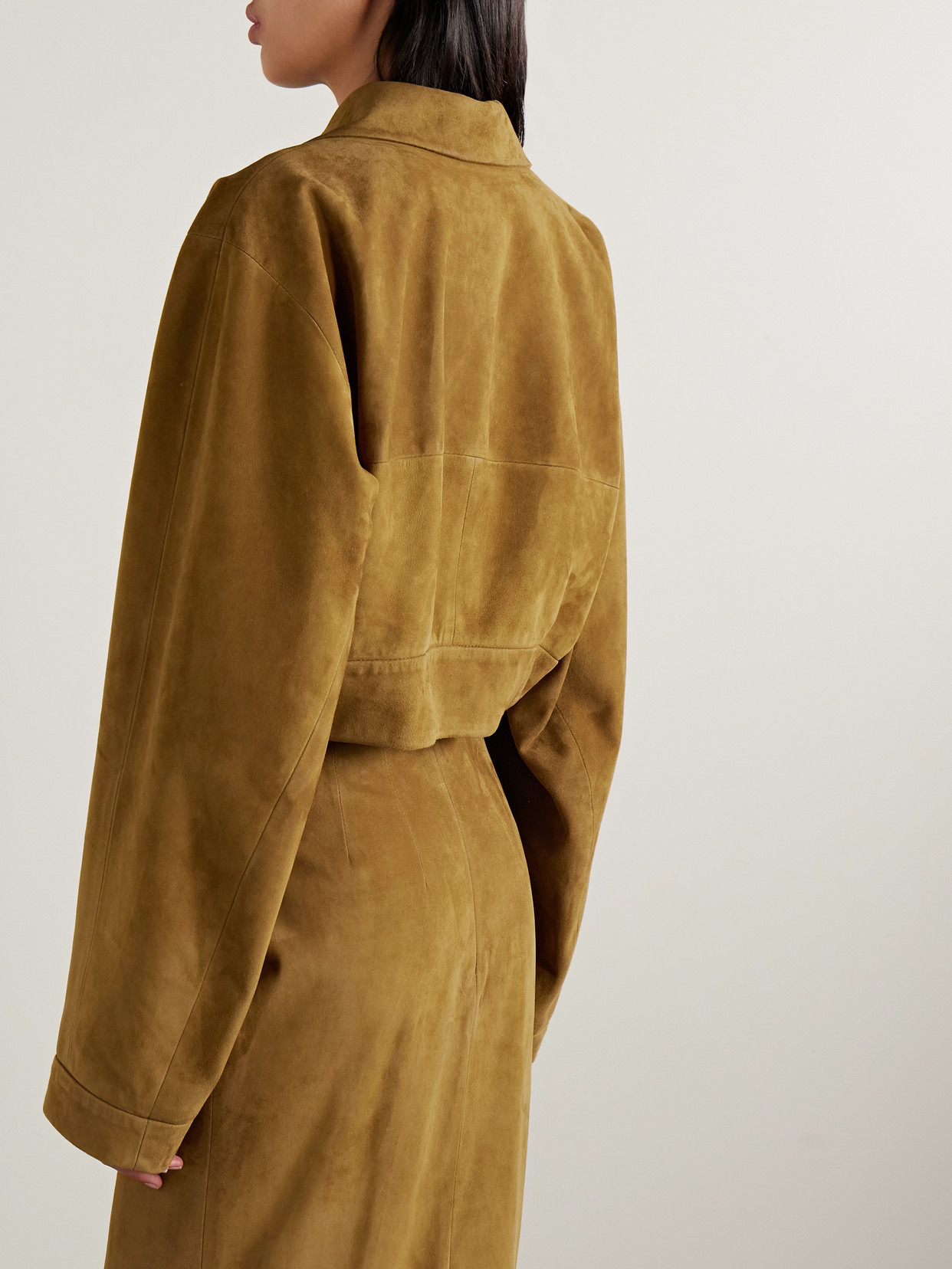 Sue Cropped Suede Jacket - 3