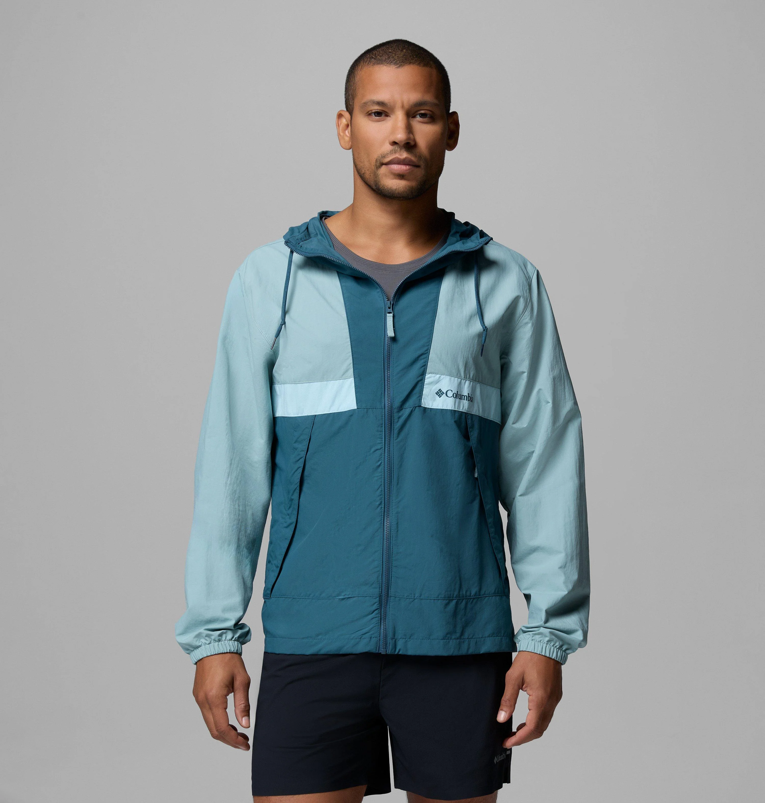Men's Spire Valley Hooded Windbreaker - 1