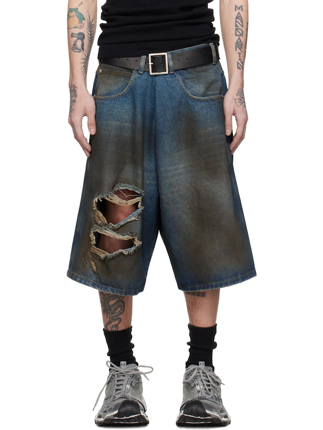 Blue Kriss Kross Denim Shorts - 1
