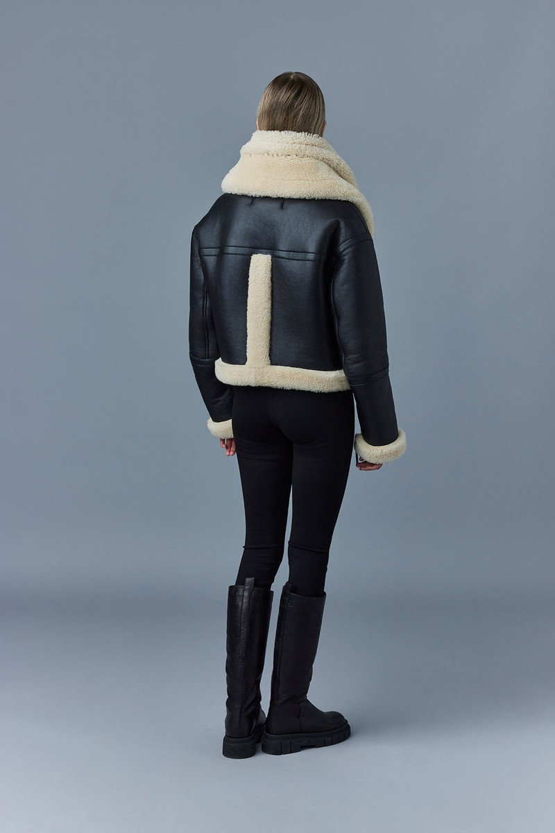 PENELOPA Sheepskin jacket with double collar 5
