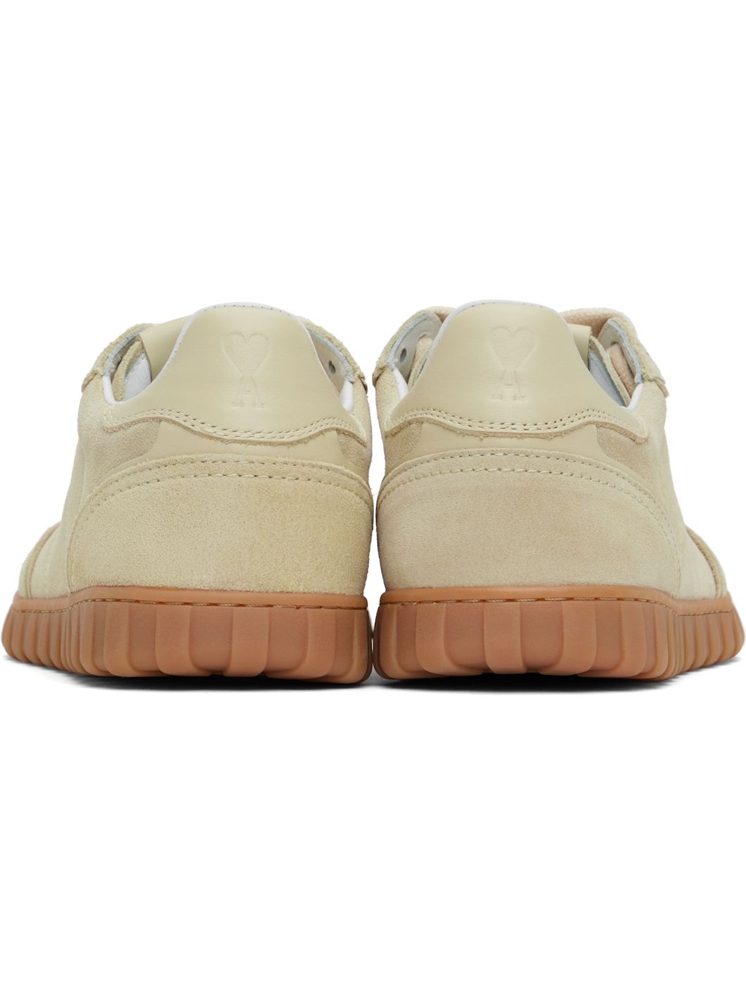 Beige Leather Low Top Step Sneakers - 2