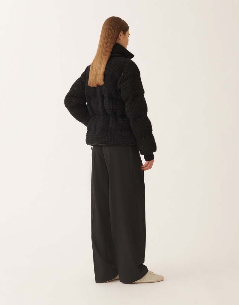 Down jacket in wool and silk with sequins 4