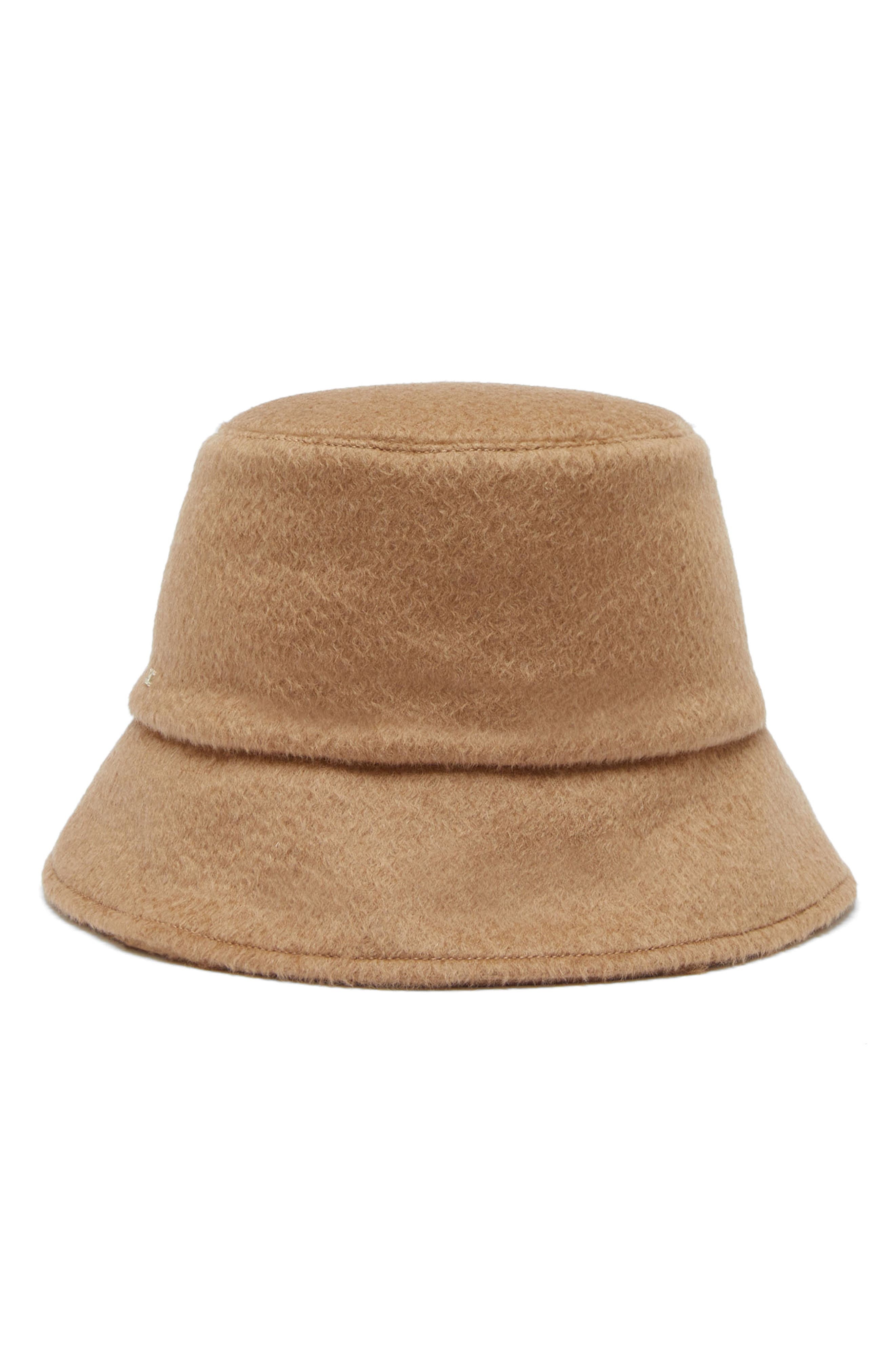 Max Mara Fiducia Camel Hair & Silk Quilted Reversible Bucket Hat at Nordstrom - 1