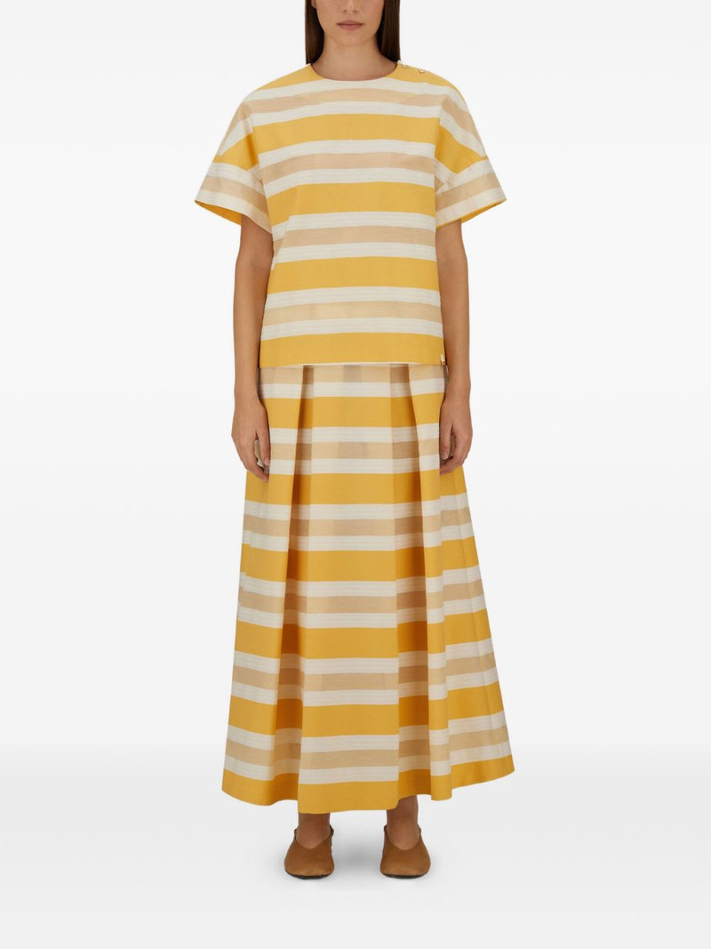 Herno striped flared skirt outlook