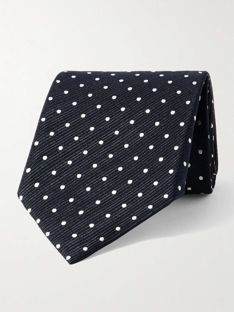 8cm Polka-Dot Silk-Twill Tie - 1