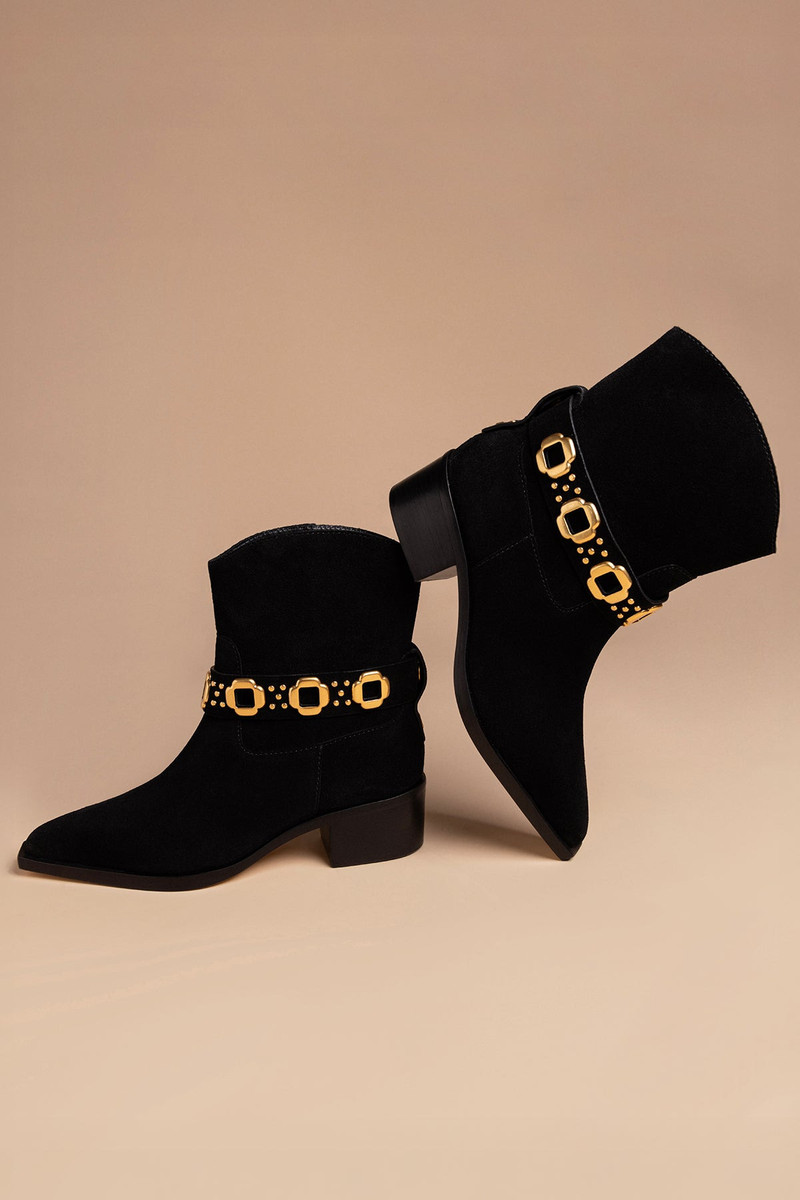 Milan Rodeo Bootie In Black Suede 3