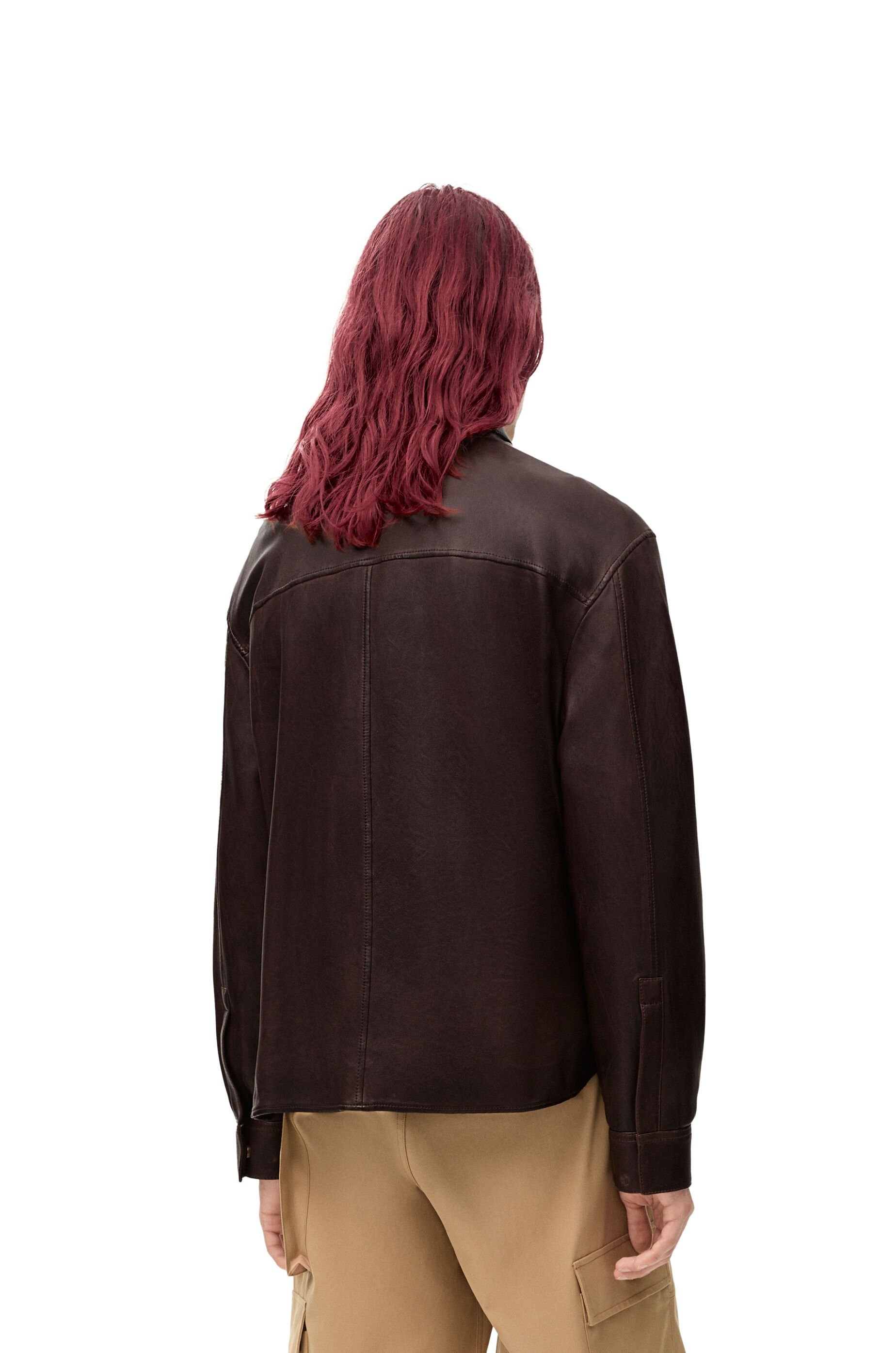 Overshirt in nappa lambskin - 4