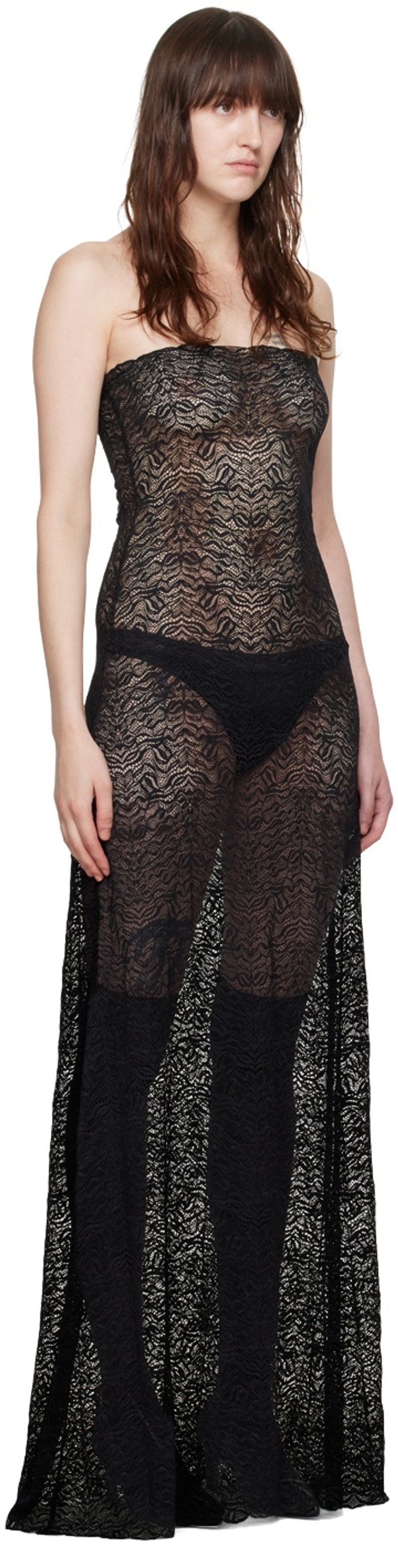beaufille SSENSE Exclusive Black Anise Maxi Dress outlook