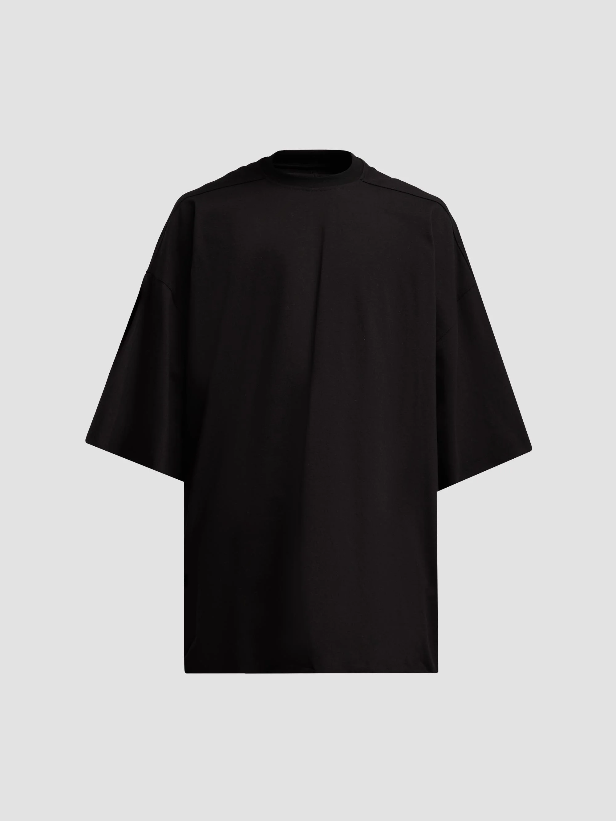 Men's Tommy Oversized Cotton Crewneck T-Shirt - Black - 1
