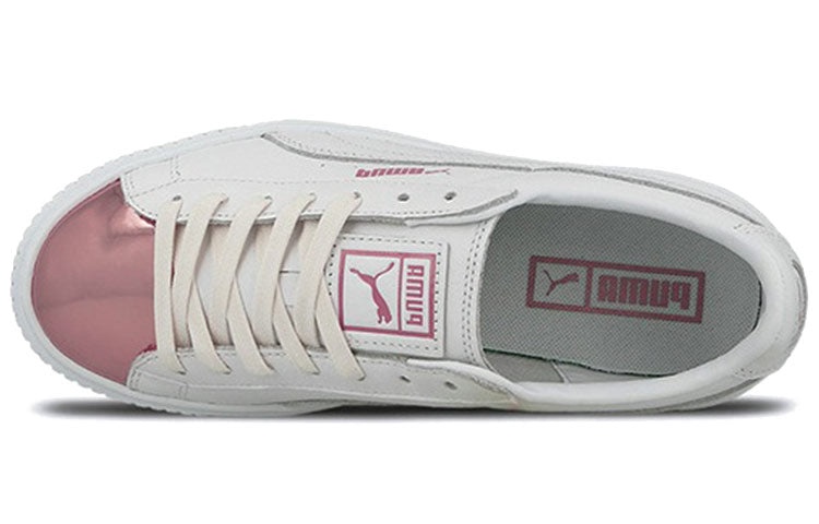 (WMNS) PUMA Basket Platform Metallic 'S 'White/Lilac Snow' 366169-04 - 4