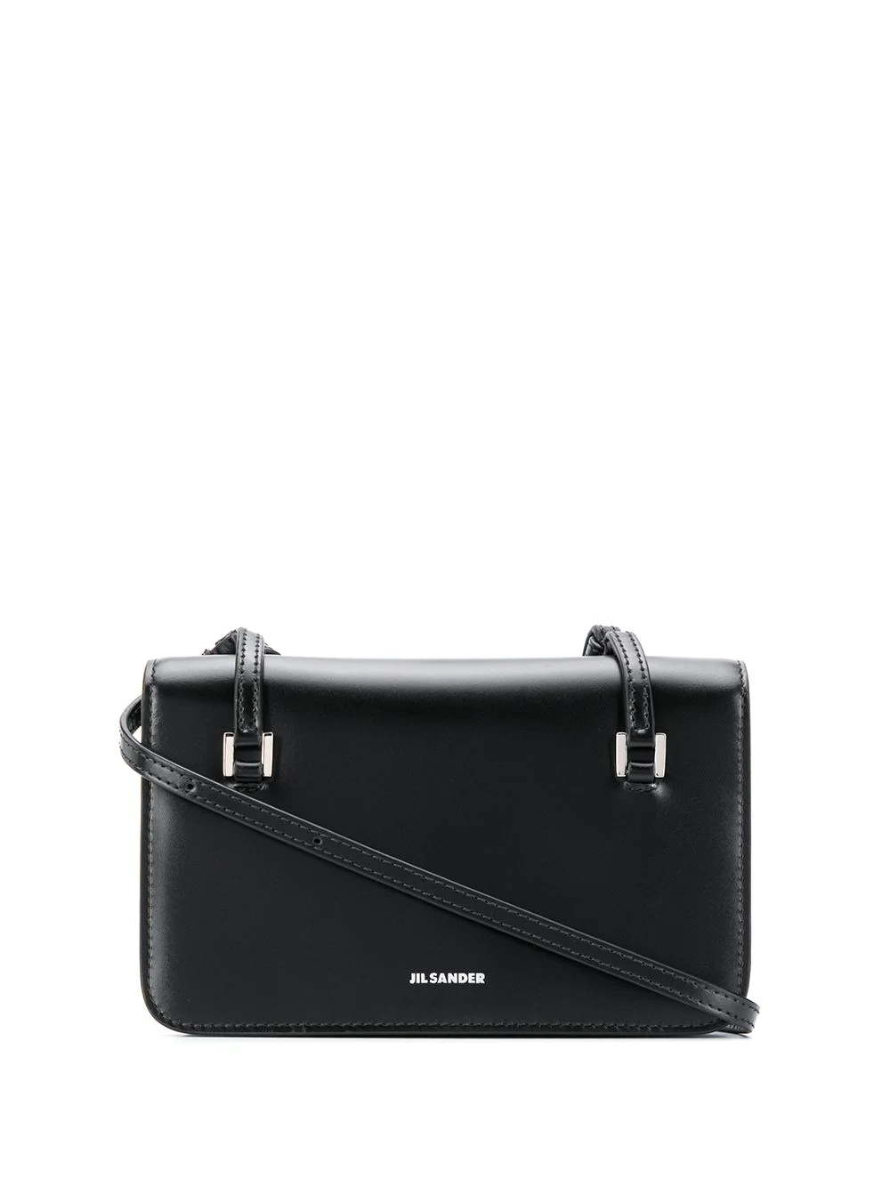 rectangular leather shoulder bag - 1