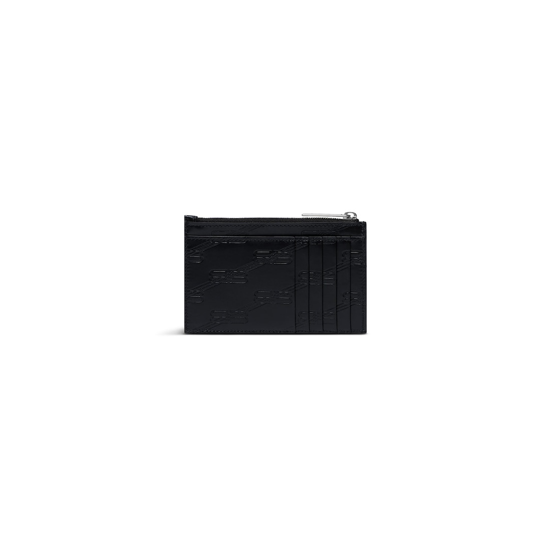 Men's Embossed Monogram Long Coin And Card Holder In Box in Black - 2