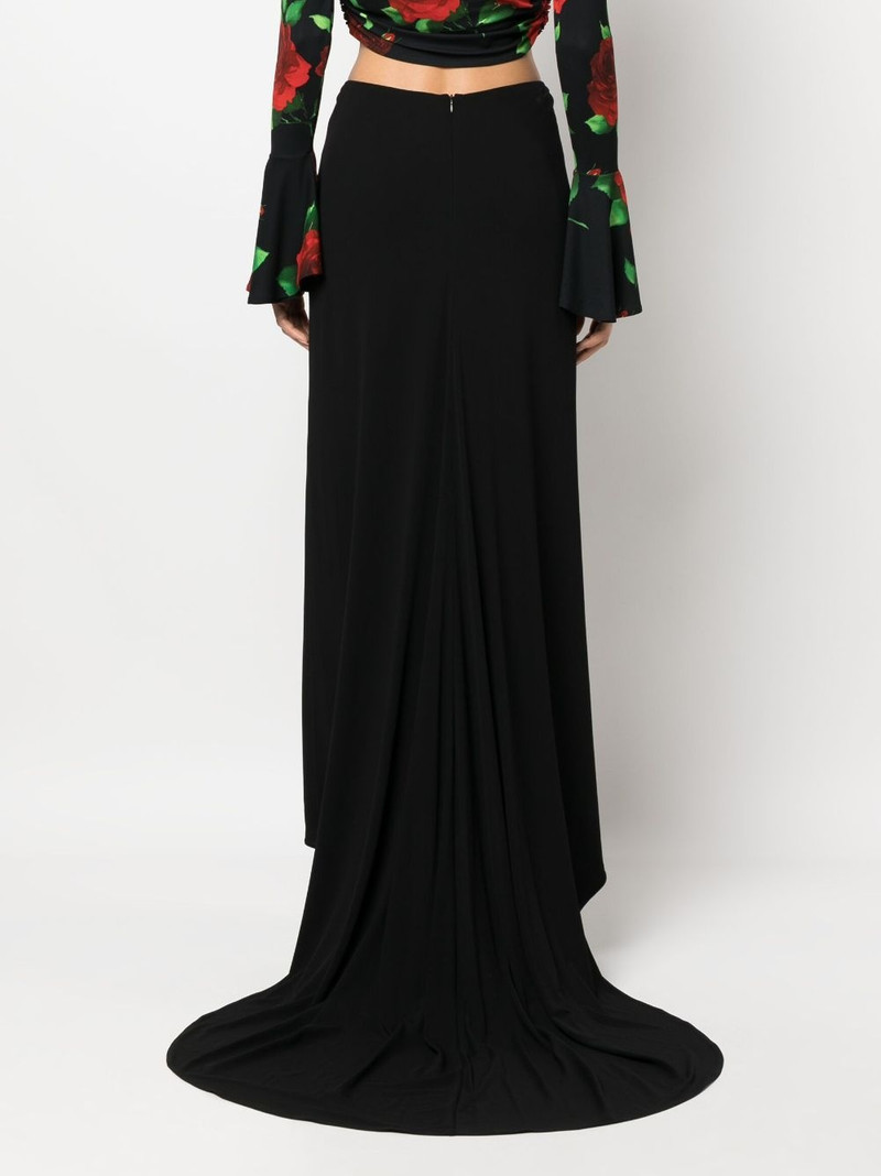 floor-length asymmetric draped skirt 4