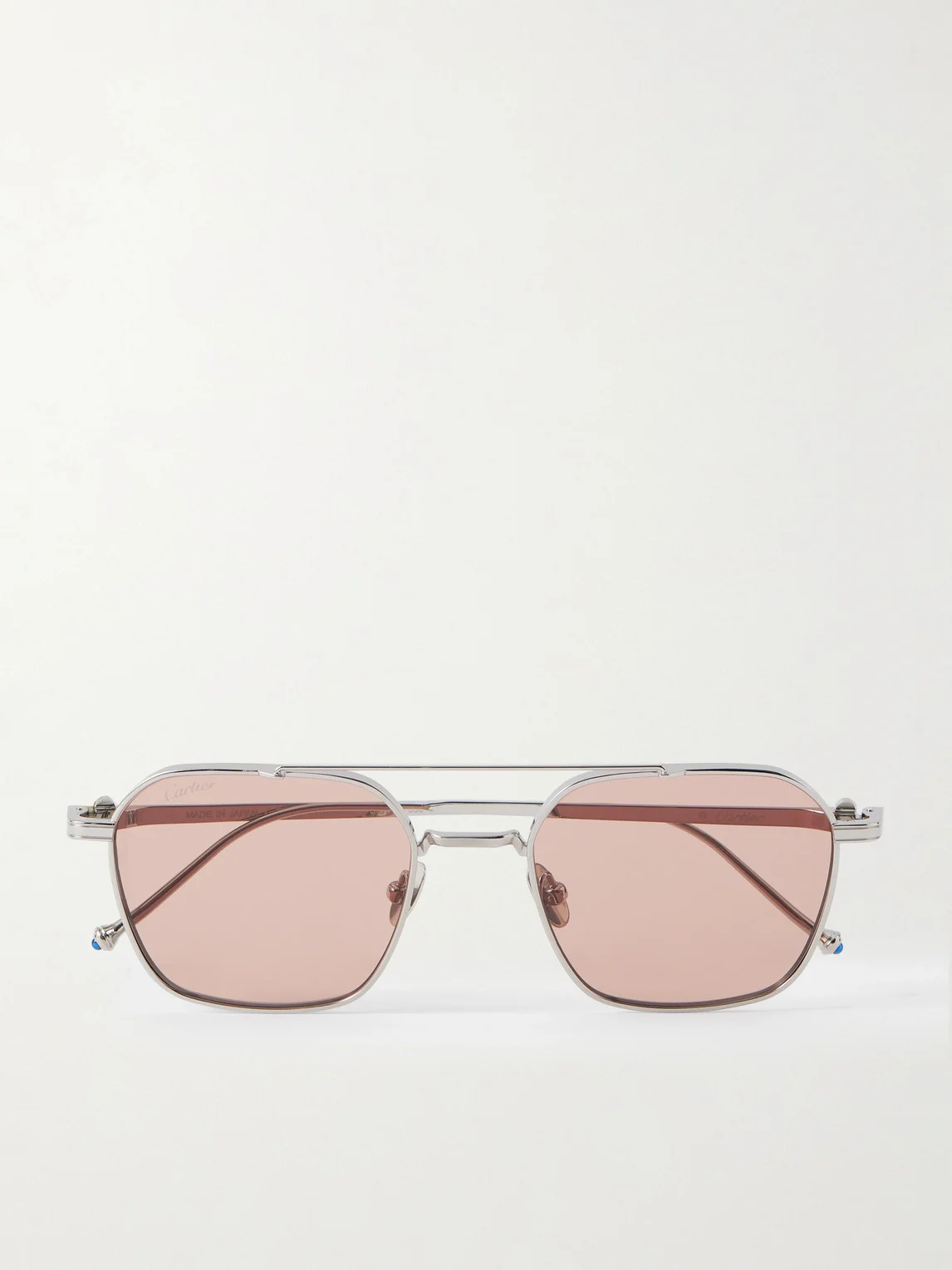 Pasha Aviator-Style Silver-Tone Sunglasses - 1
