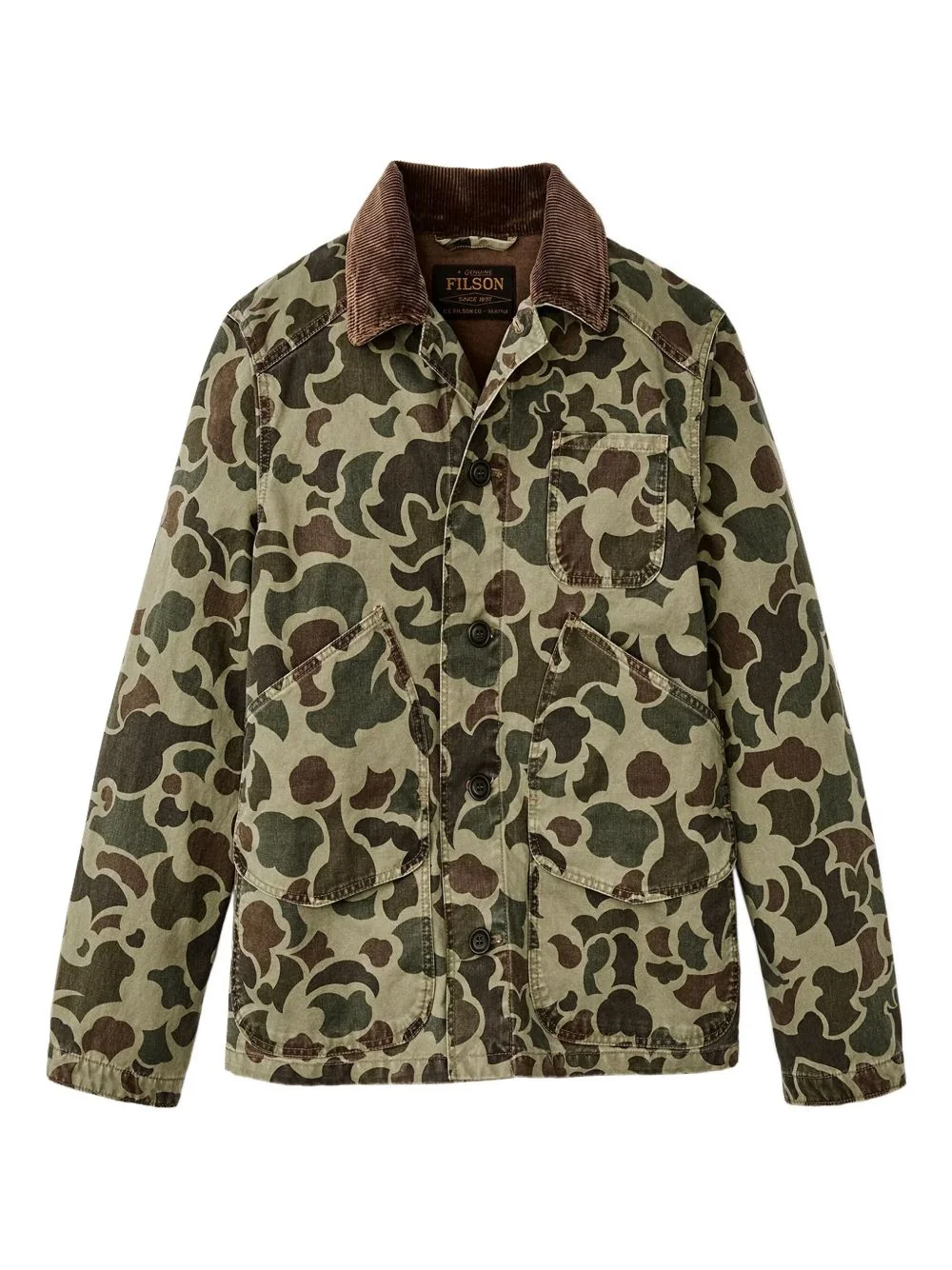 camouflage-print shirt jacket - 1