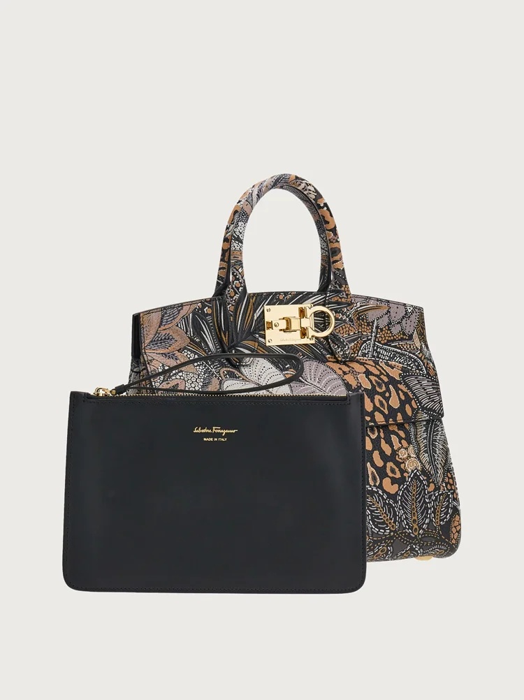 FERRAGAMO STUDIO BAG FOULARD PRINT (S) - 7