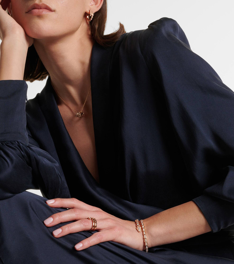 BVLGARI Serpenti Viper 18kt rose gold bracelet with diamonds outlook