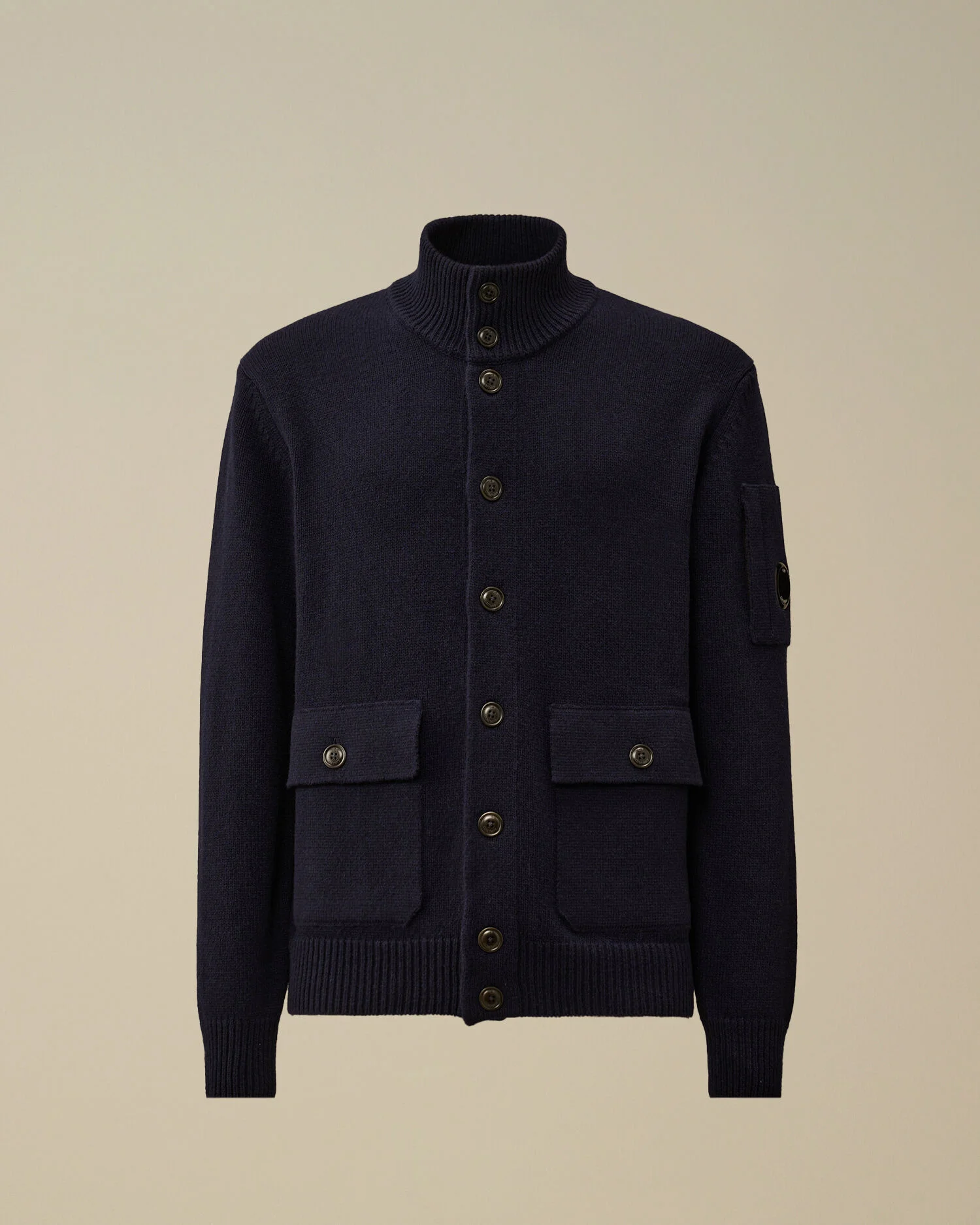 Lambswool GRS Buttoned Sweater - 1