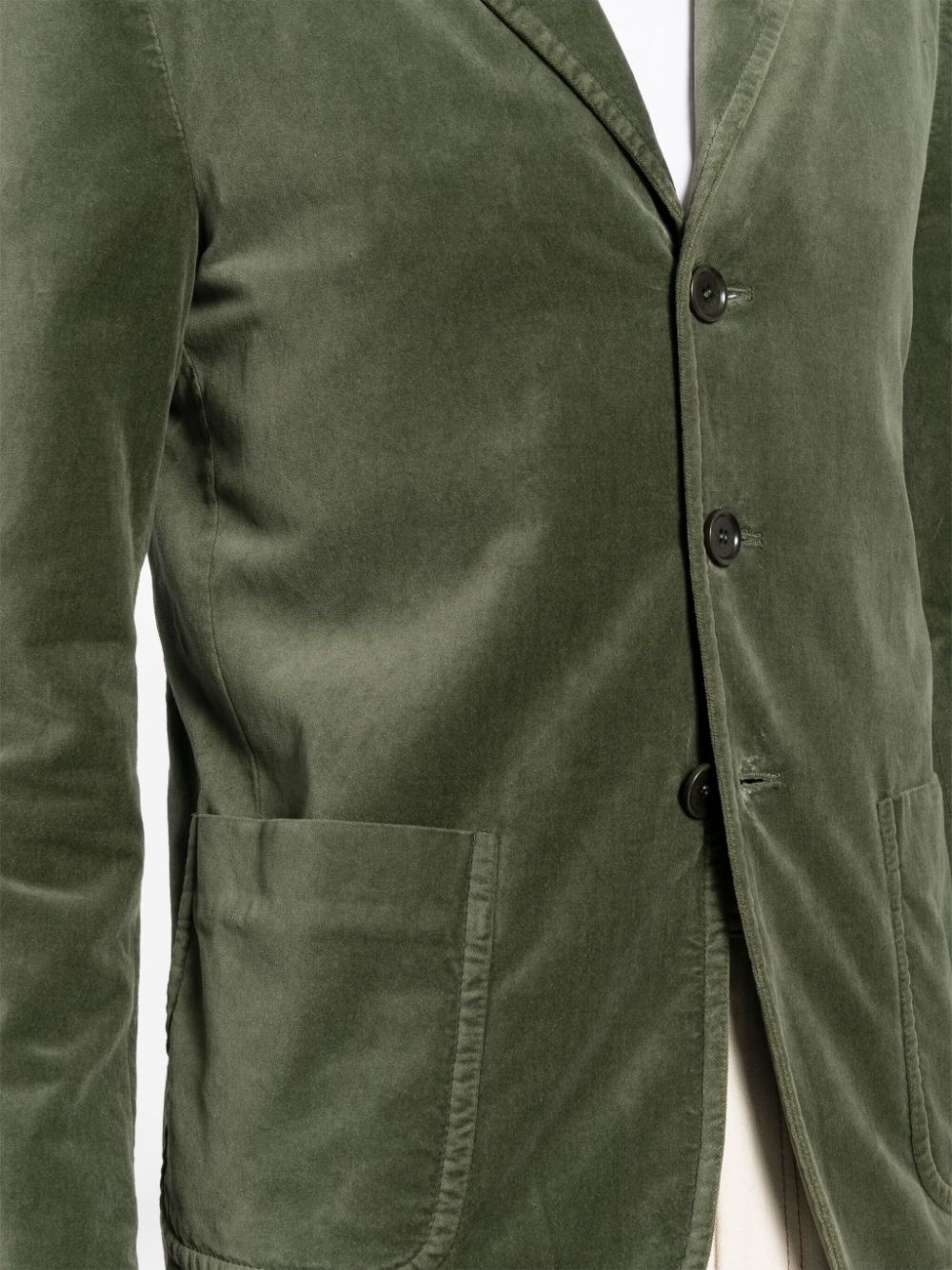 velvet single-breasted blazer - 5